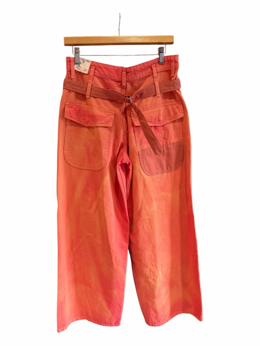 NWT FREE PEOPLE WE THE FREE Waterfalls Baggy Wide Leg Jeans Oklahoma Sun 27 - Picture 6 of 15